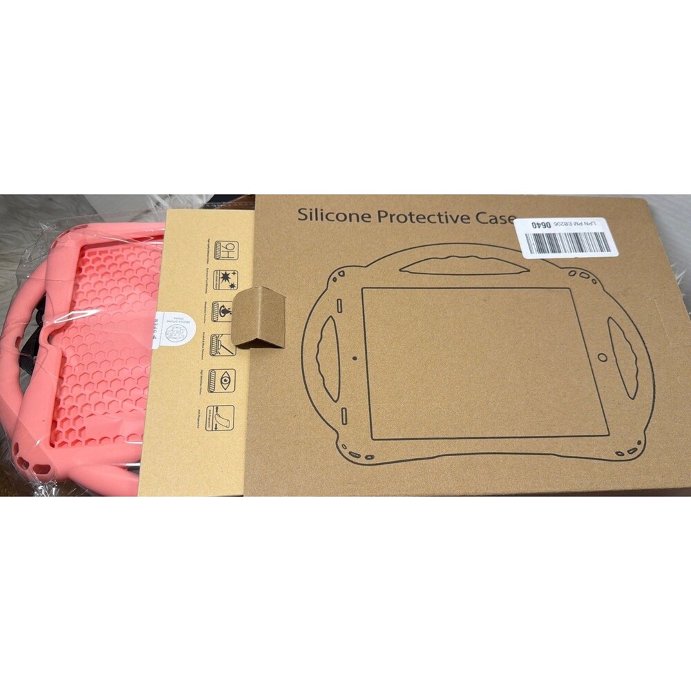Kids Pink top Silicone iPad case 10.2 inch W/screen Protector NIB